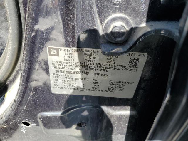 3GNAL2EK4ES665749 - 2014 CHEVROLET CAPTIVA LS 蓝色 照片 12