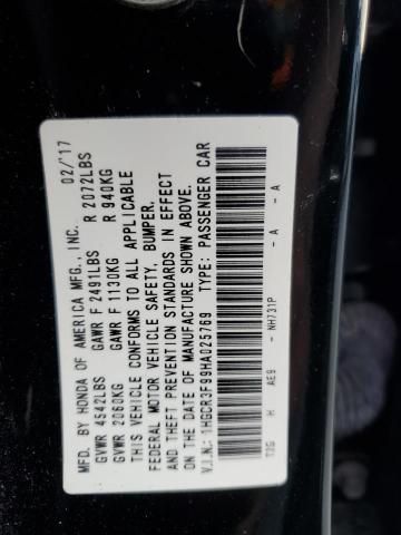 1HGCR3F99HA025769 - 2017 HONDA ACCORD TOURING BLACK photo 13