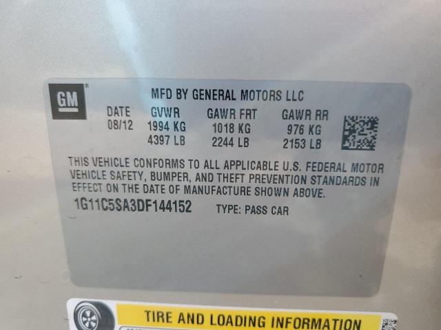 1G11C5SA3DF144152 - 2013 CHEVROLET MALIBU 1LT 米色 照片 12