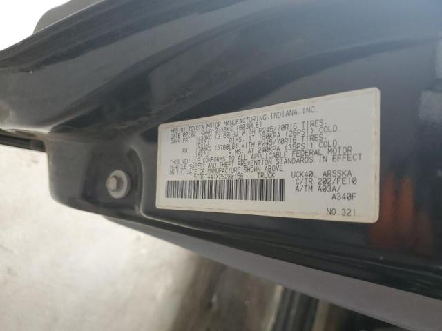 5TBBT441X2S280156 - 2002 TOYOTA TUNDRA ACCESS CAB BLACK photo 12