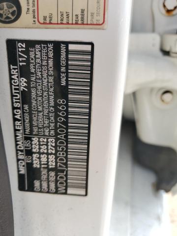 WDDLJ7DB5DA079668 - 2013 MERCEDES-BENZ CLS 550 WHITE photo 12