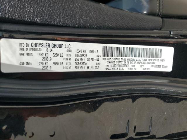 1C4RDHAG8EC597426 - 2014 DODGE DURANGO SXT BLACK photo 13