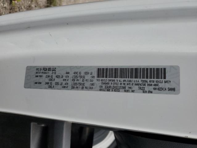 3C6URVJDXGE121908 - 2016 RAM PROMASTER 3500 HIGH Beyaz fotoğraf 13