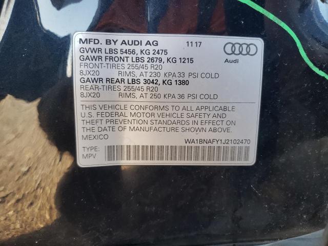 WA1BNAFY1J2102470 - 2018 AUDI Q5 PREMIUM PLUS BLUE photo 13