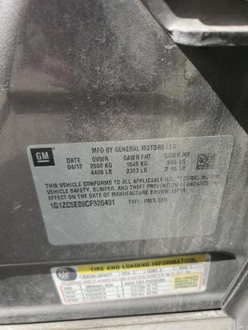 1G1ZC5E09CF326491 - 2012 CHEVROLET MALIBU 1LT Сұр фото 12