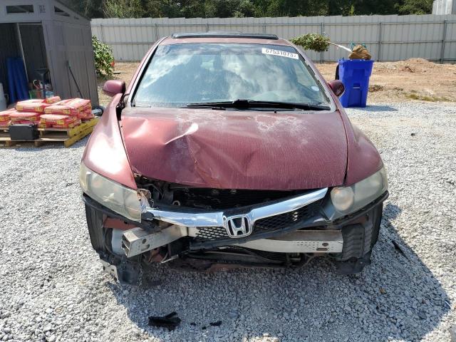 2HGFA16909H527369 - 2009 HONDA CIVIC EXL RED photo 5