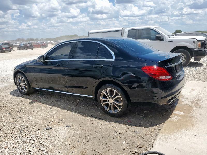 55SWF4KB3FU056375 - 2015 MERCEDES-BENZ C 300 4MATIC BLACK photo 2