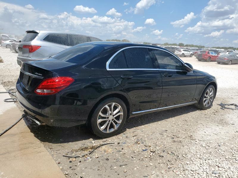 55SWF4KB3FU056375 - 2015 MERCEDES-BENZ C 300 4MATIC BLACK photo 3