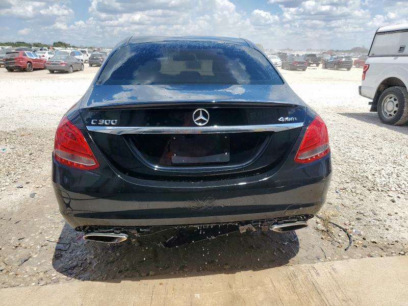 55SWF4KB3FU056375 - 2015 MERCEDES-BENZ C 300 4MATIC BLACK photo 6