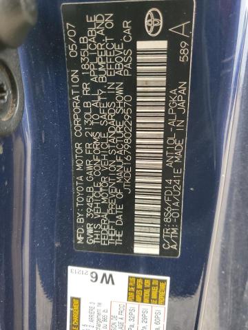 JTKDE167980229570 - 2008 TOYOTA SCION TC Mavi foto 12