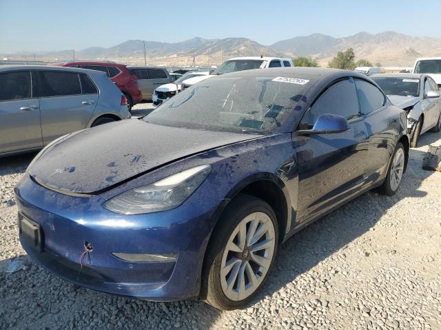 5YJ3E1EA1NF145482 - 2022 TESLA MODEL 3 蓝色 照片 1