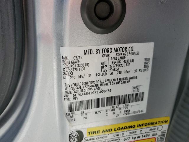 5LMJJ2HT9FEJ08875 - 2015 LINCOLN NAVIGATOR ვერცხლისფერი ფოტო 13