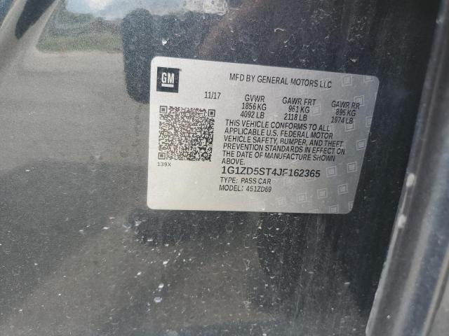 1G1ZD5ST4JF162365 - 2018 CHEVROLET MALIBU LT GRAY photo 12