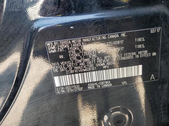 2T3BFREV6HW608161 - 2017 TOYOTA RAV4 LE BLACK photo 13