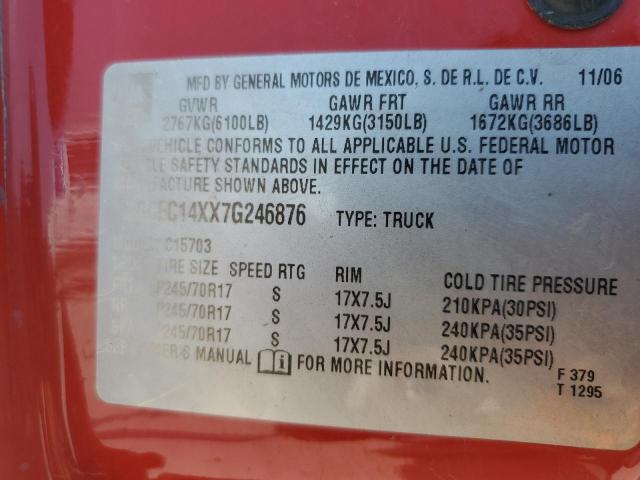 3GCEC14XX7G246876 - 2007 CHEVROLET SILVERADO C1500 CLASSIC Qırmızı foto 13