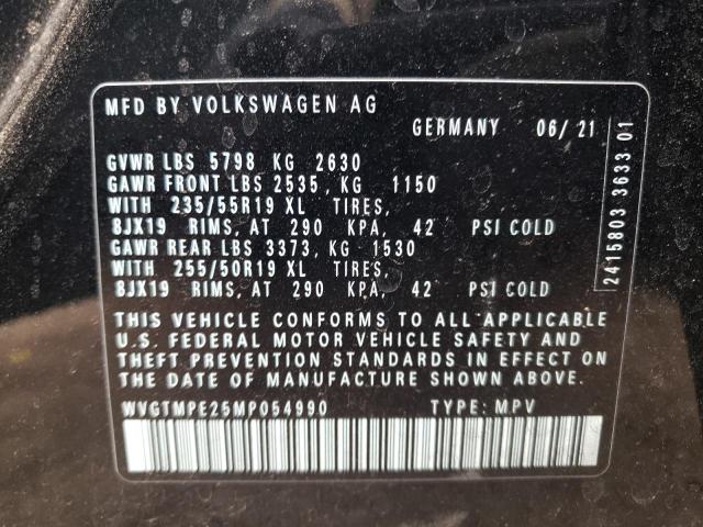 WVGTMPE25MP054990 - 2021 VOLKSWAGEN ID.4 PRO S შავი ფოტო 13