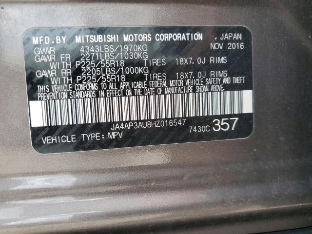 JA4AP3AU8HZ016547 - 2017 MITSUBISHI OUTLANDER ES 棕色 照片 13