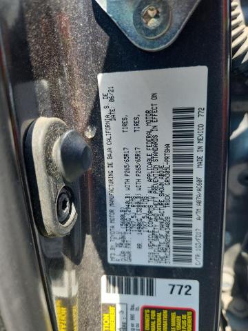 3TMCZ5AN2MM434028 - 2021 TOYOTA TACOMA DOUBLE CAB GRAY photo 12