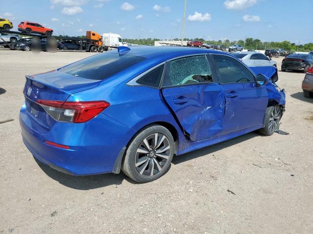 2HGFE1F78NH320581 - 2022 HONDA CIVIC EX BLUE photo 3