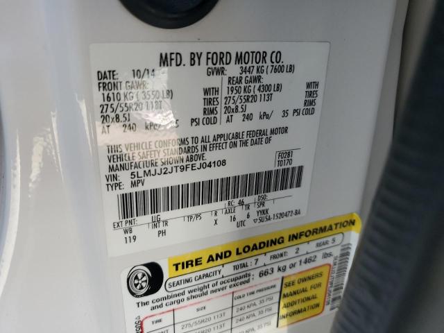 5LMJJ2JT9FEJ04108 - 2015 LINCOLN NAVIGATOR 白色 照片 13