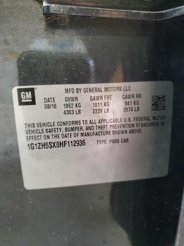 1G1ZH5SX0HF112936 - 2017 CHEVROLET MALIBU PREMIER GRAY photo 12