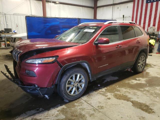 1C4PJMCS0HD217973 - 2017 JEEP CHEROKEE LATITUDE BURGUNDY photo 1