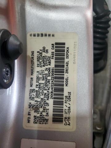 1NXBU4EE2AZ236891 - 2010 TOYOTA COROLLA BASE 银色 照片 12