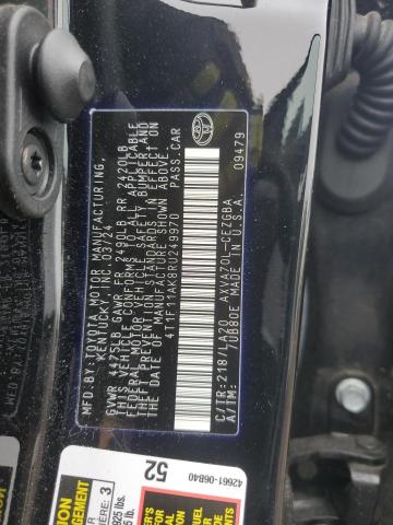 4T1F11AK8RU249970 - 2024 TOYOTA CAMRY XLE შავი ფოტო 12