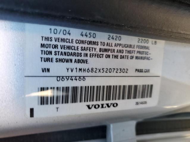 YV1MH682X52072302 - 2005 VOLVO S40 T5 SILVER photo 12