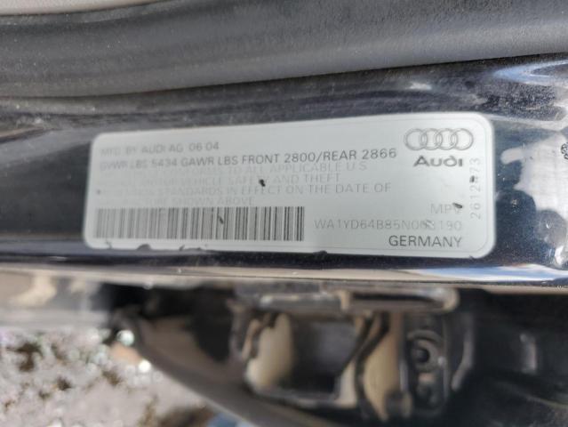 WA1YD64B85N003190 - 2005 AUDI ALLROAD CHARCOAL photo 13