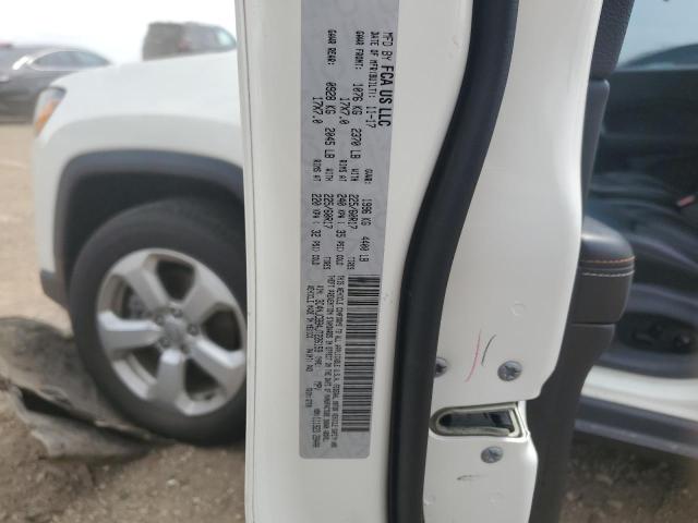 3C4NJCBB4JT226159 - 2018 JEEP COMPASS LATITUDE თეთრი ფოტო 12