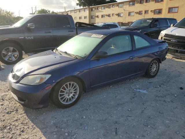 1HGEM211X4L009596 - 2004 HONDA CIVIC DX VP BLUE photo 1