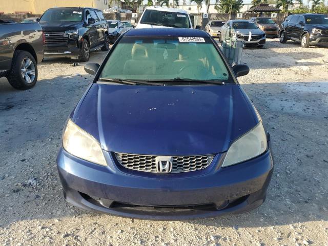 1HGEM211X4L009596 - 2004 HONDA CIVIC DX VP BLUE photo 5