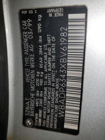 WBADP6343XBV61982 - 1999 BMW 528 IT AUTOMATIC Silber Foto 12