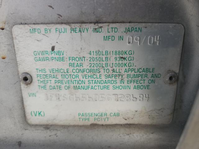 JF1SG65605G728684 - 2005 SUBARU FORESTER 2.5XS Серебристый фото 12