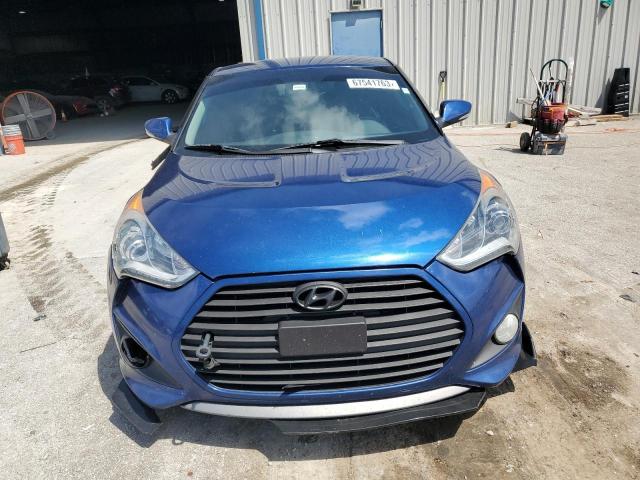 KMHTC6AE2FU241668 - 2015 HYUNDAI VELOSTER TURBO BLUE photo 5