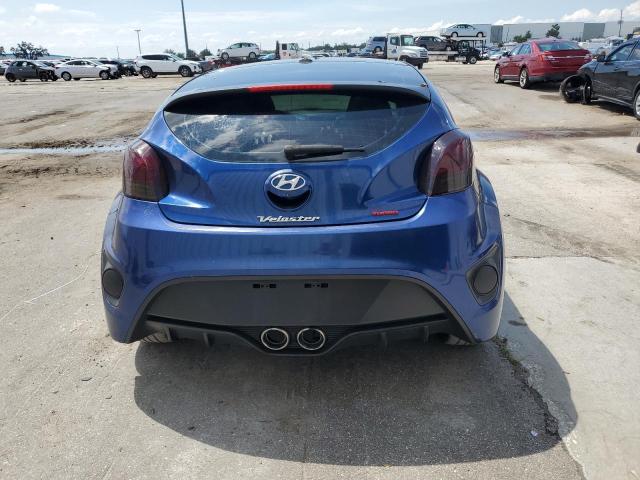 KMHTC6AE2FU241668 - 2015 HYUNDAI VELOSTER TURBO BLUE photo 6