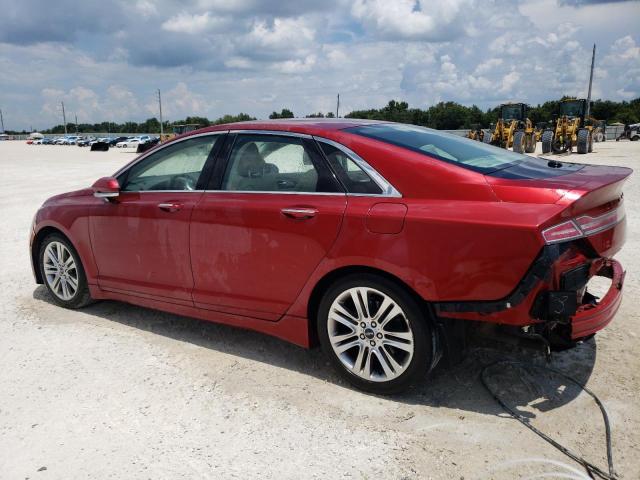 3LN6L2LUXER810332 - 2014 LINCOLN MKZ HYBRID RED photo 2