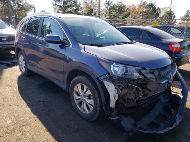 5J6RM4H72CL071430 - 2012 HONDA CR-V EXL BLUE photo 1