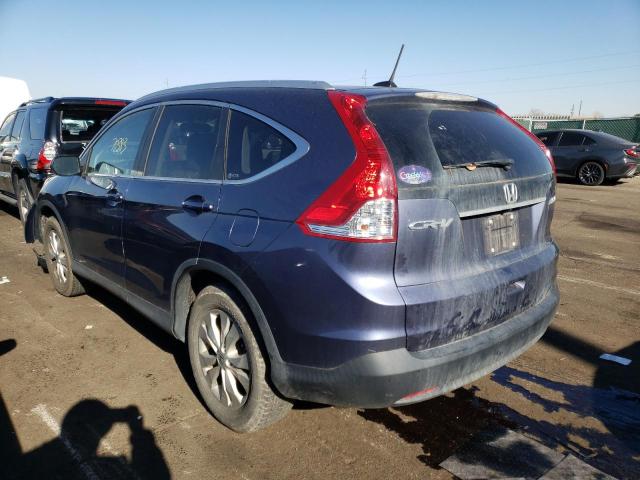 5J6RM4H72CL071430 - 2012 HONDA CR-V EXL BLUE photo 3