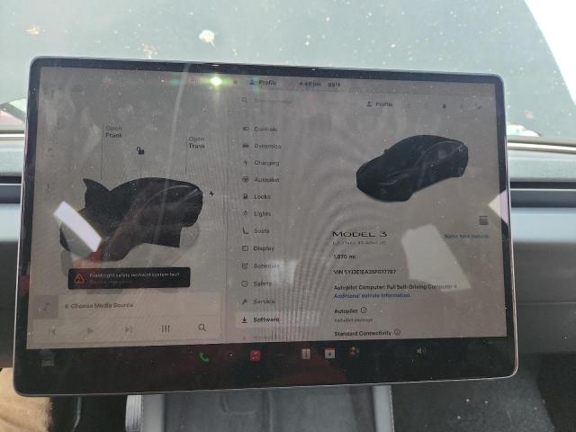 5YJ3E1EA3SF017787 - 2025 TESLA MODEL 3 BLACK photo 9