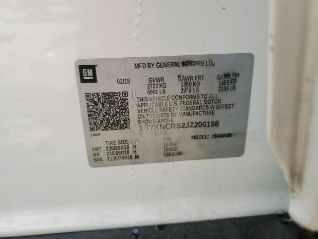 1GYKNCRS2JZ206198 - 2018 CADILLAC XT5 LUXURY 白色 照片 14