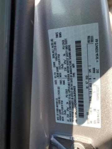 1FMCU0HD0KUA95465 - 2019 FORD ESCAPE SEL SILVER photo 13