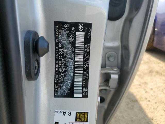 JTDBDMHE8RJ010142 - 2024 TOYOTA COROLLA LE SILVER photo 12