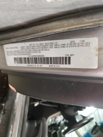 4S4BP60C596336590 - 2009 SUBARU OUTBACK GRAY photo 14