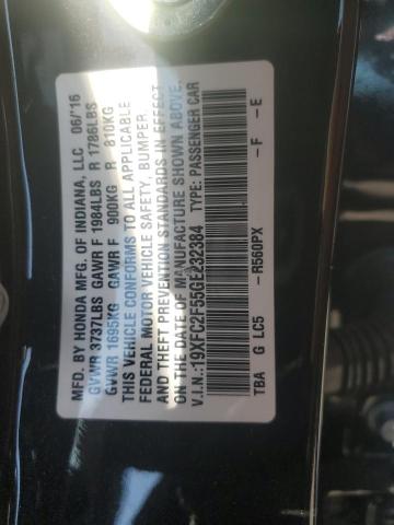 19XFC2F55GE232384 - 2016 HONDA CIVIC LX BLACK photo 13