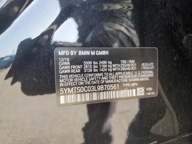 5YMTS0C03L9B70561 - 2020 BMW X3 M COMPETITION BLACK photo 14