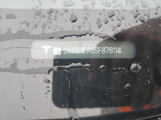 5YJ3E1EA5SF878114 - 2025 TESLA MODEL 3 ნაცრისფერი ფოტო 12