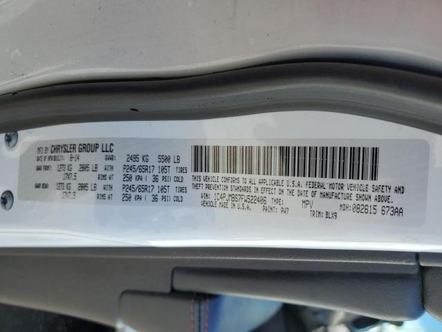 1C4PJMBS7FW522406 - 2015 JEEP CHEROKEE TRAILHAWK WHITE photo 14