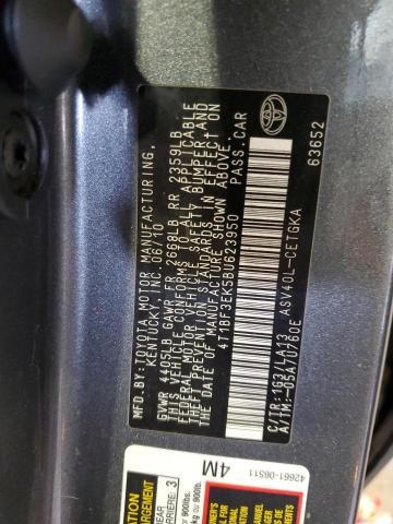 4T1BF3EK5BU623950 - 2011 TOYOTA CAMRY BASE GRAY photo 12